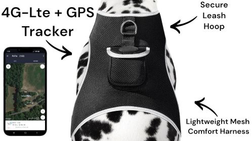 Waterproof GPS GSM Puppy Tracker Portable Pet Finder with Power Alert Size:XXL