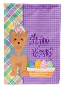 Blue and Tan Puppy Cut Yorkshire Terrier Easter Garden Flag Mailbox Flag Decorative Yard Flag Banner Outside Patio Artwork Yard Flower Beds
