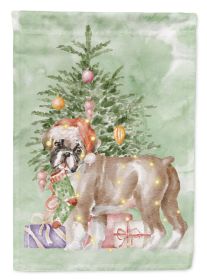 Boxer Puppy #2 Christmas Presents and Tree Garden Flag Mailbox Flag Decorative Yard Flag Banner Outside Patio Artwork Yard Flower Beds, Garden Si
