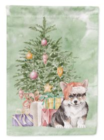 Corgi Puppy Christmas Presents and Tree Garden Flag Mailbox Flag Decorative Yard Flag Banner Outside Patio Artwork Yard Flower Beds, Garden Size