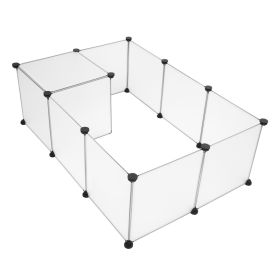 12 Pet Playpen Portable Large Plastic Yard Fence, Small Animal Playpen for Puppies, Rabbits, Guinea Pigs, Hamsters