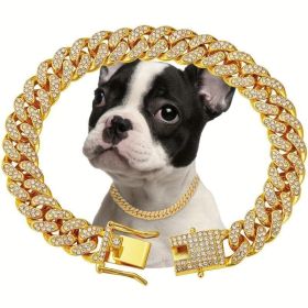 Shiny Diamond Safety Metal Necklace (Option: Glod-L)
