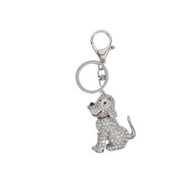 Sparkling Puppy Keychain (Color: SVCL/ SILVER, size: Os)