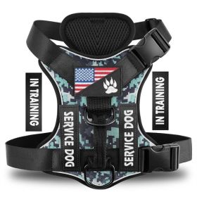 Reflective Breathable Solid Color Polyester Dog Strap (Option: Camouflage colour-M)